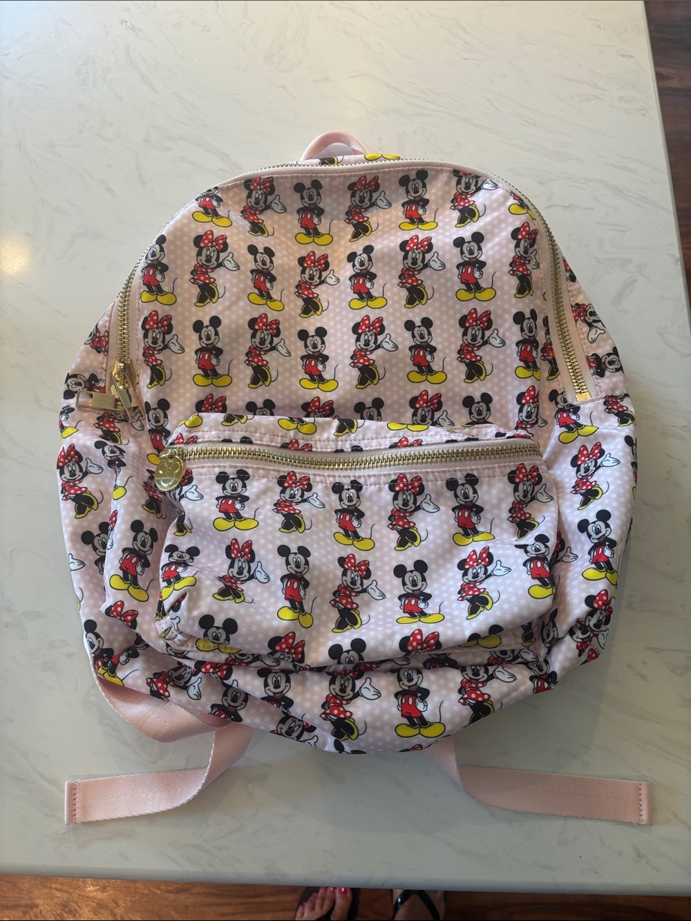 Stoney Clover Lane Pink Minnie Mouse Print Backpack